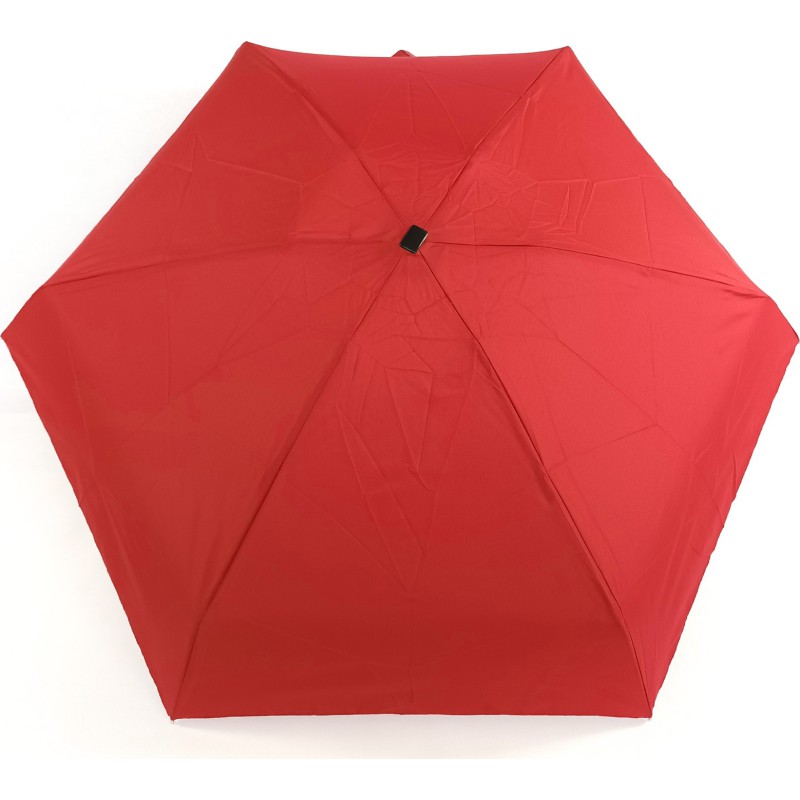 Small black umbrella with flashlight on handle