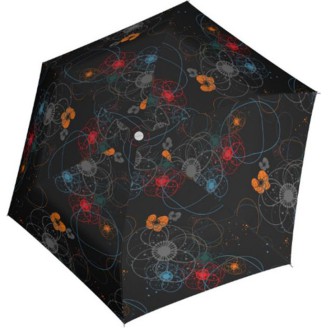 Kleine driekleurige fiber magic XS-paraplu met bloemen