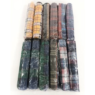 Kleine beige geruite paraplu