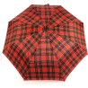 Small plaid umbrella with imitation wood handle