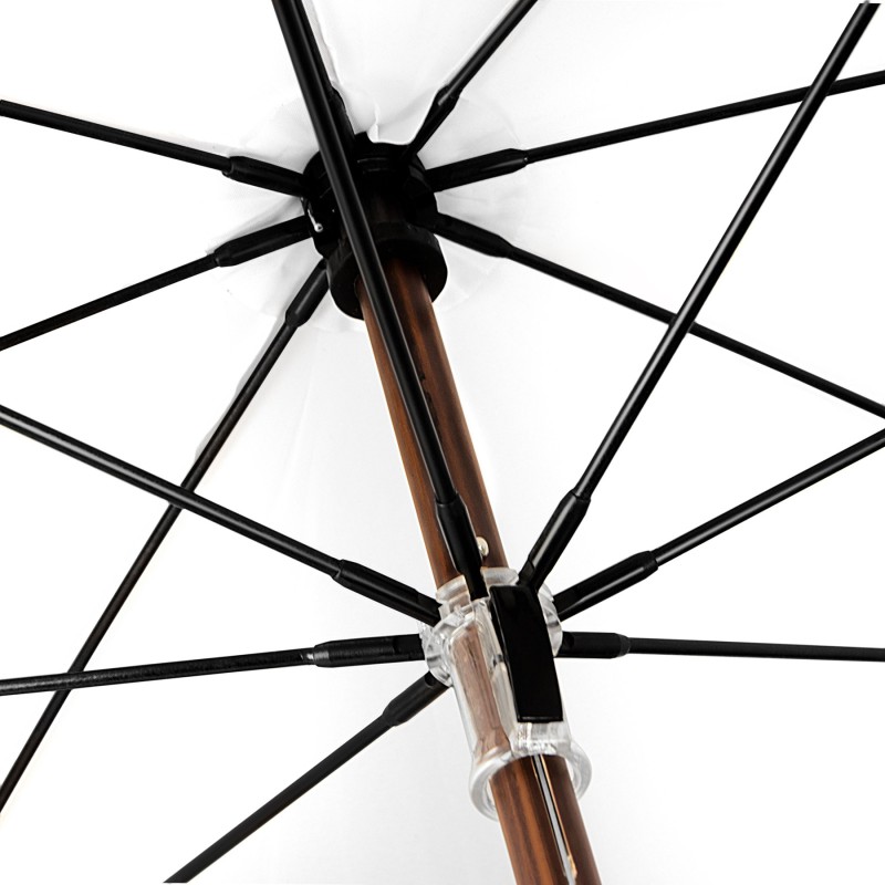 Long plain Falcone umbrella with wooden cane