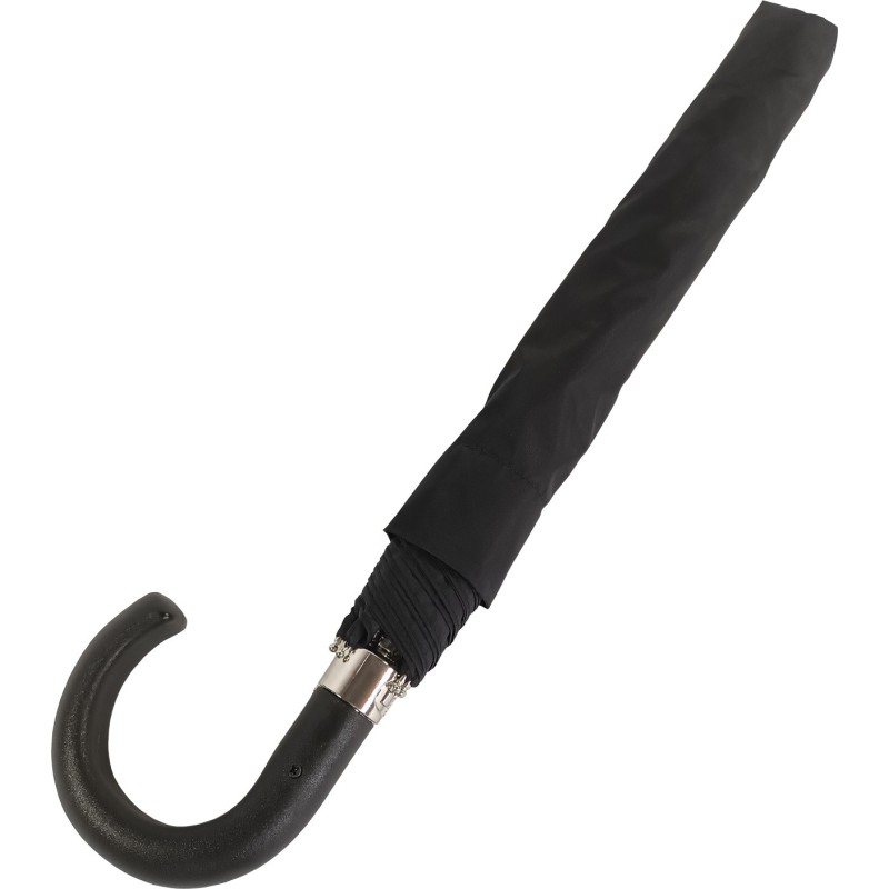 small black umbrella with cane