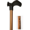 Telescopic cane from 79 to 101.5cm, beige aluminum tube