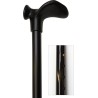 Telescopic cane from 74 to 97cm, black aluminum tube, e