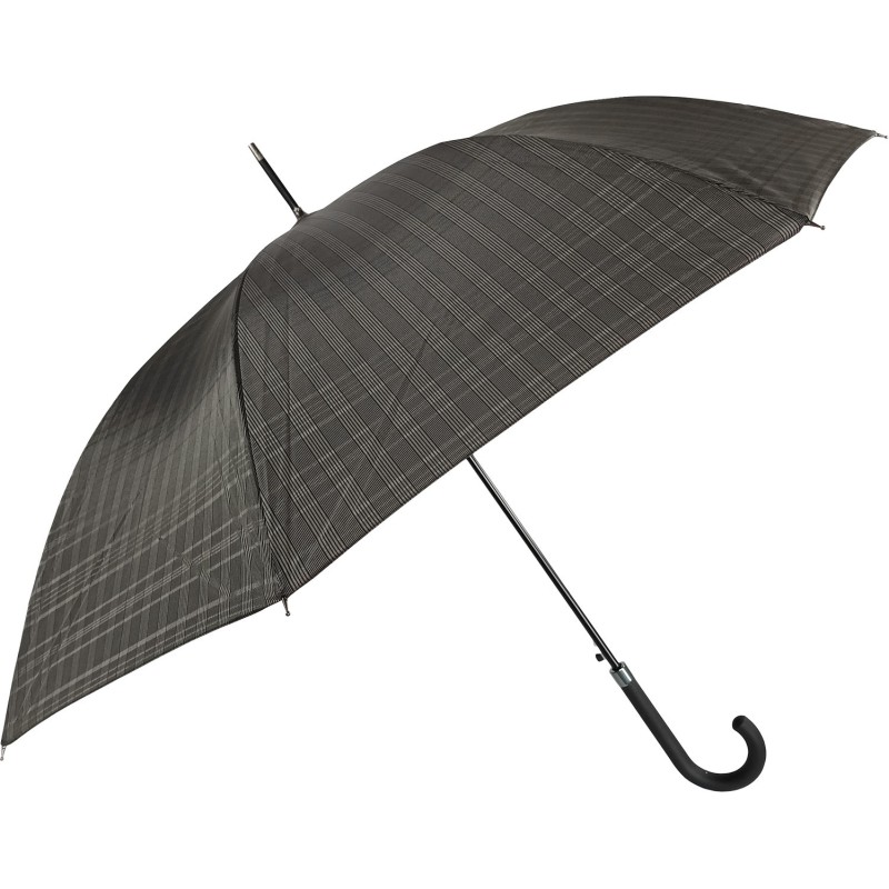 Long parapluie grosses lignes avec canne