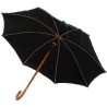 Long parapluie baleines en bambou avec canne en bois
