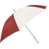Long plain umbrella with straight wooden handle