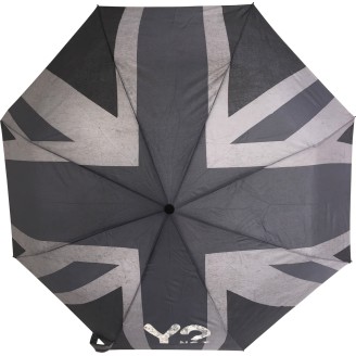 Long umbrella AC flag UK black/grey