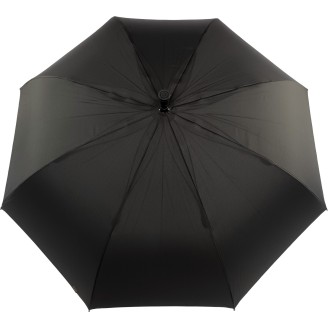 Long parapluie noir avec canne en bois