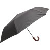 Small black umbrella with imitation wood cane