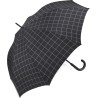 Long parapluie homme à carreaux avec canne