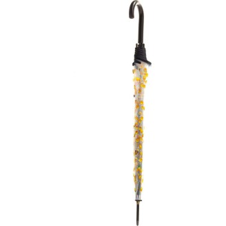 Long transparent children's umbrella with emotion print