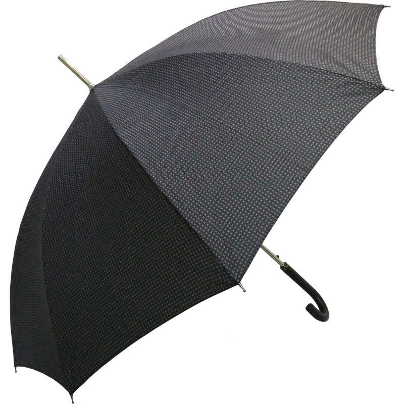 Long black carbonsteel men's umbrella with gray stars a