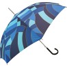Long carbonsteel umbrella in blue tones with cane