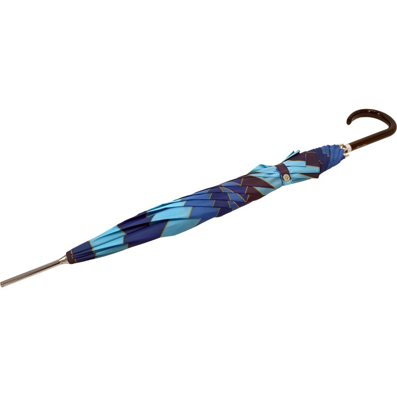 Long parapluie carbonsteel dans les tons bleu avec cann