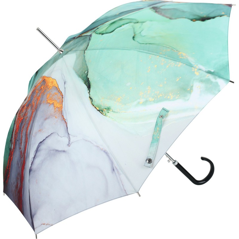 Long marble effect printed carbonsteel umbrella with ca