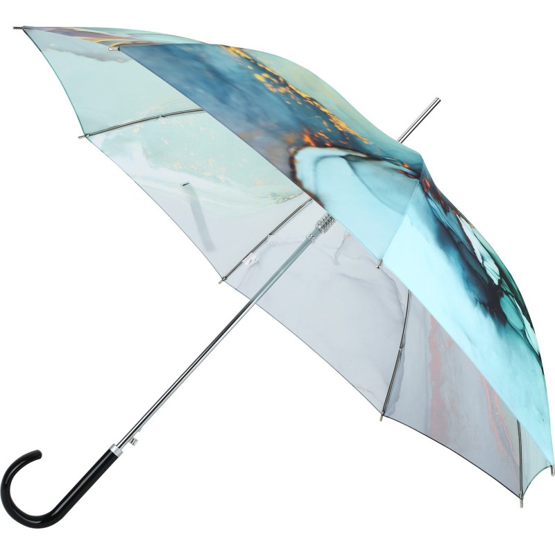 Long parapluie carbonsteel imprimé effet marbre avec ca