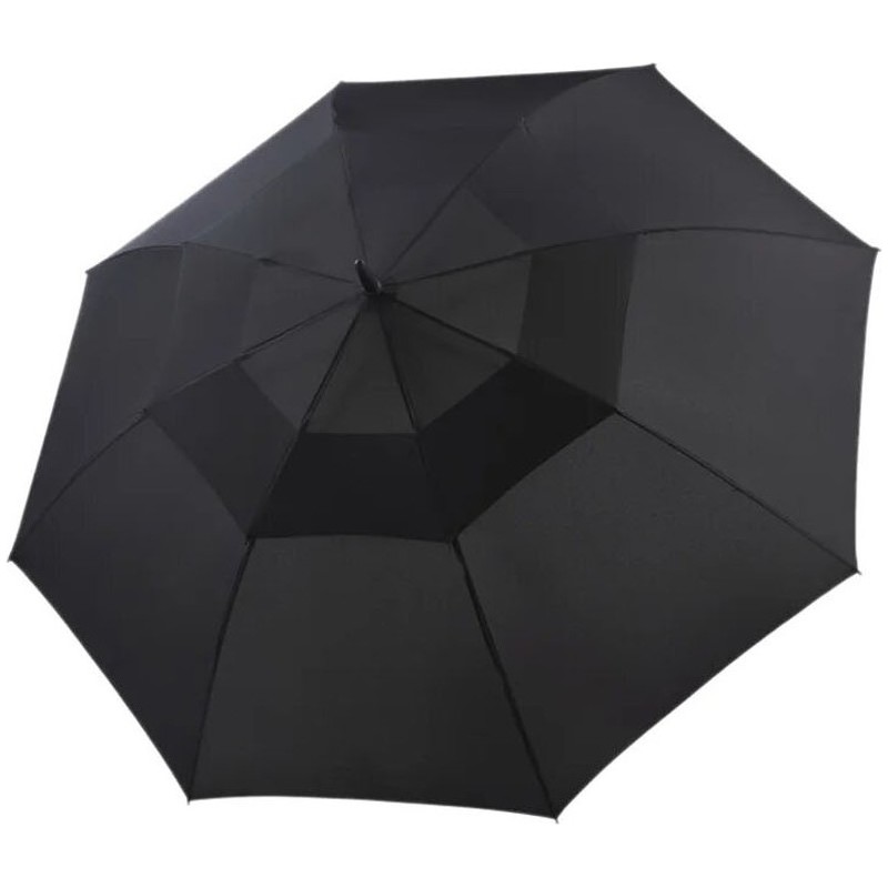 Long plain fiber golf umbrella with straight handle