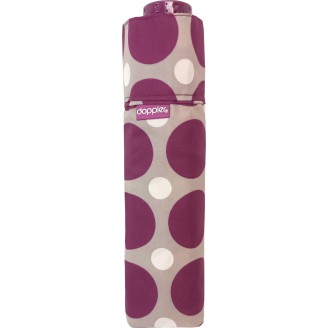 Petit parapluie fiber havanna Tango avec pois bicolore