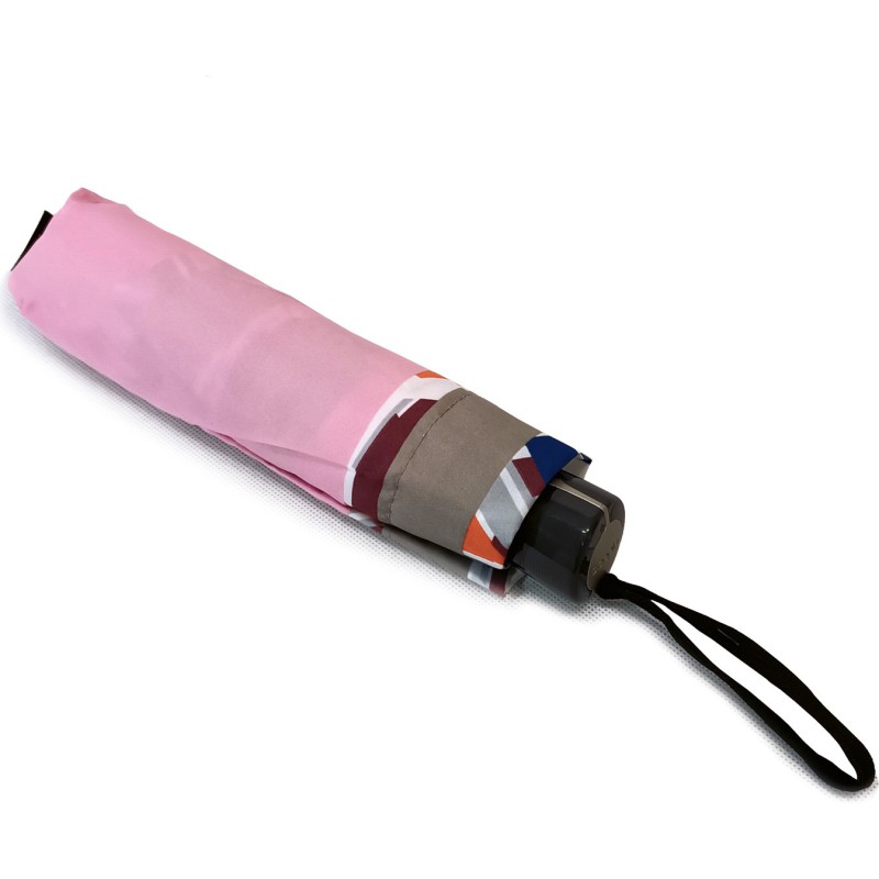 Petit parapluie fiber mini style bicolore avec pois