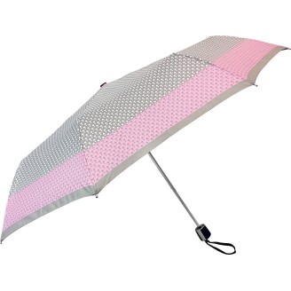 Petit parapluie fiber mini style bicolore avec pois