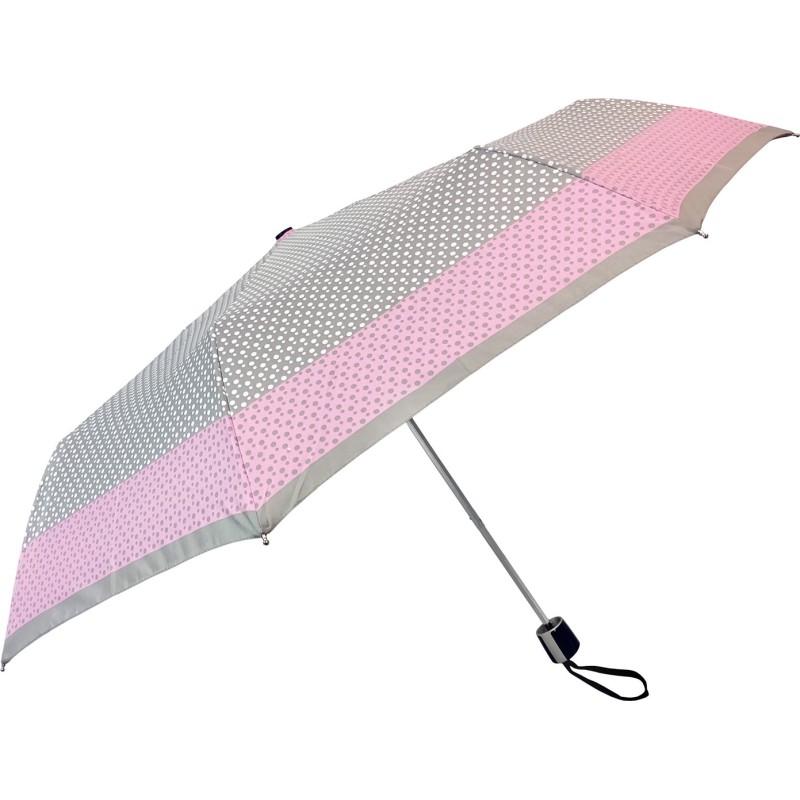 Petit parapluie fiber mini style bicolore avec pois