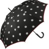 Long AC two-tone black/white umbrella with large polka