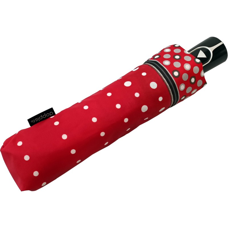 Small fiber pearl umbrella with polka dot print
