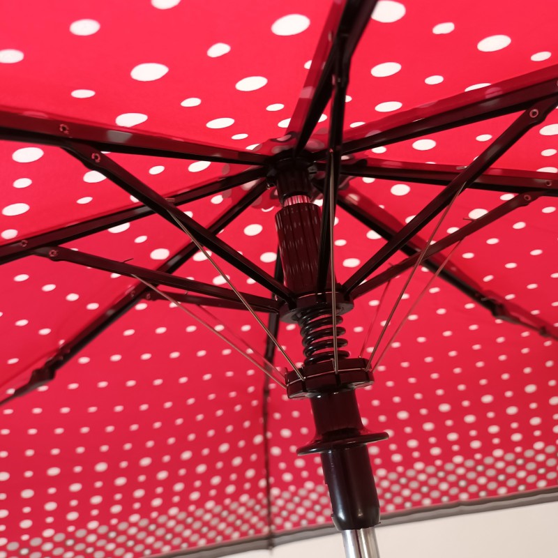Small fiber pearl umbrella with polka dot print