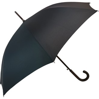 Long parapluie cambridge noir avec canne