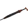 Long checkered fiber stabil AC umbrella with cane