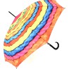Long umbrella modern art print multicolor woolly effect