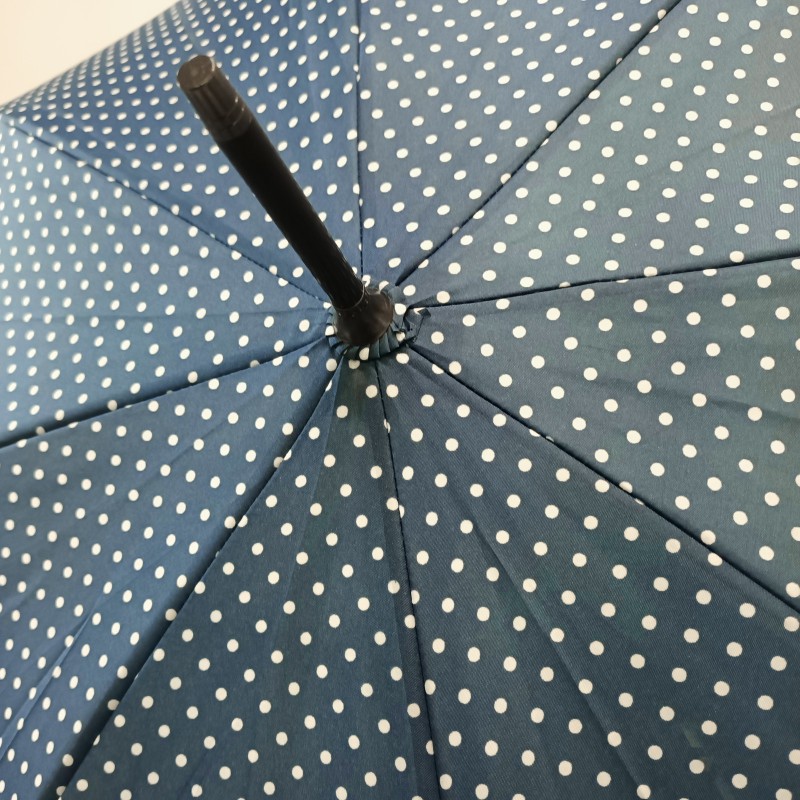 Lange vezelflex grafische paraplu met rieten stok