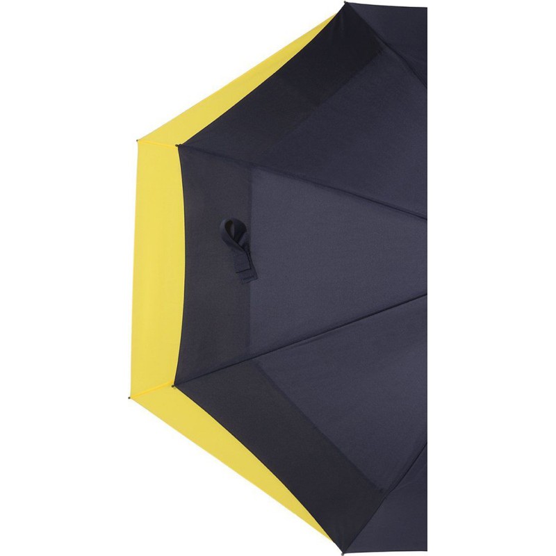 Long parapluie bicolore marine/jaune
