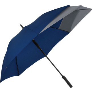 Long two-tone navy/gray umbrella